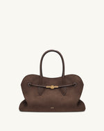 Adele Metal Rope Knot Tote Bag - Mocha Brown
