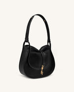 Arla Small Hobo Bag - Black Pebbled