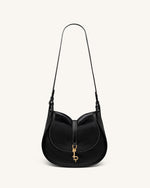 Arla Small Hobo Bag - Black Pebbled