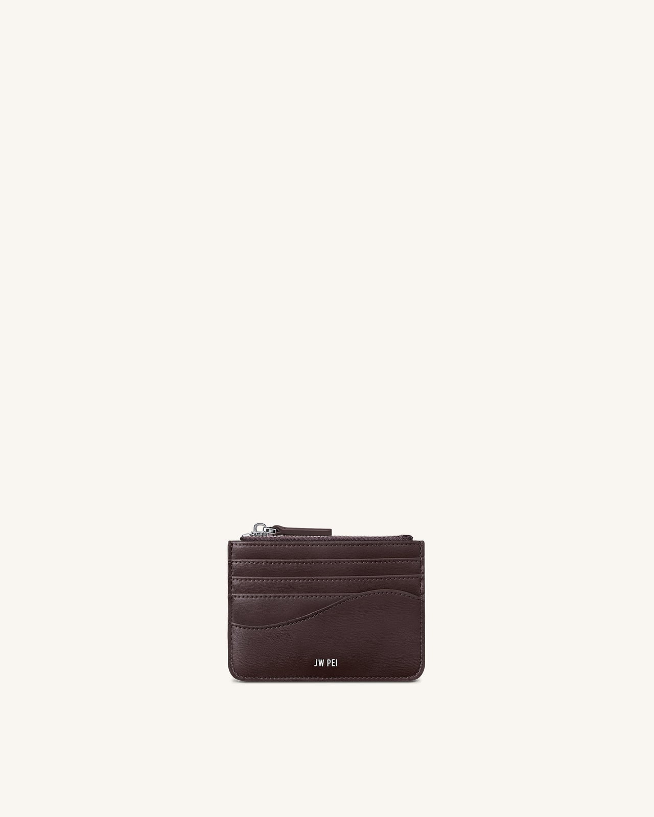 Seren Zipped Card Case - Chestnut Black