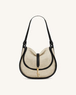 Arla Small Hobo Bag - Black Canvas