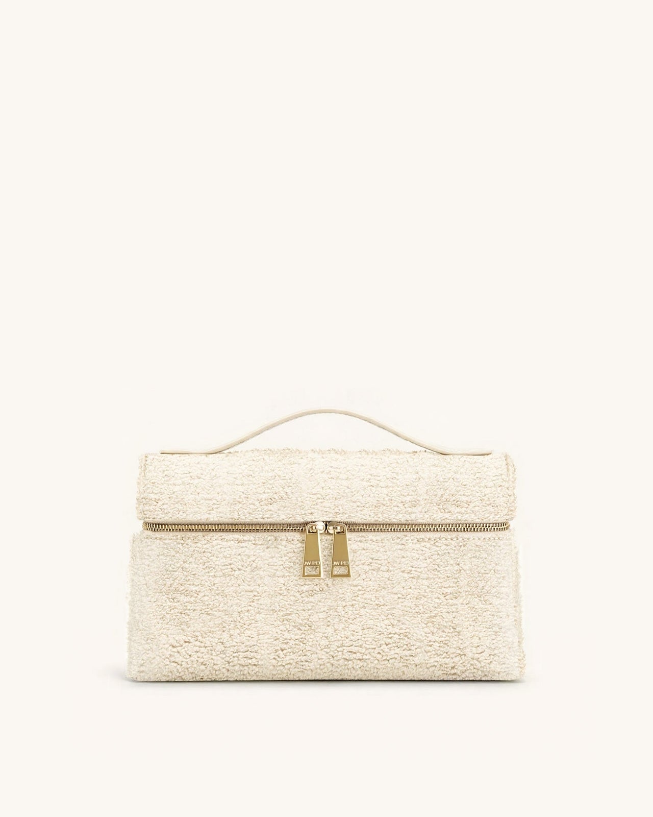 Thea Faux Fur Top Handle Bag - Cream