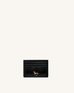 Maeve Dachshund Metal Emblem Card Holder - Black