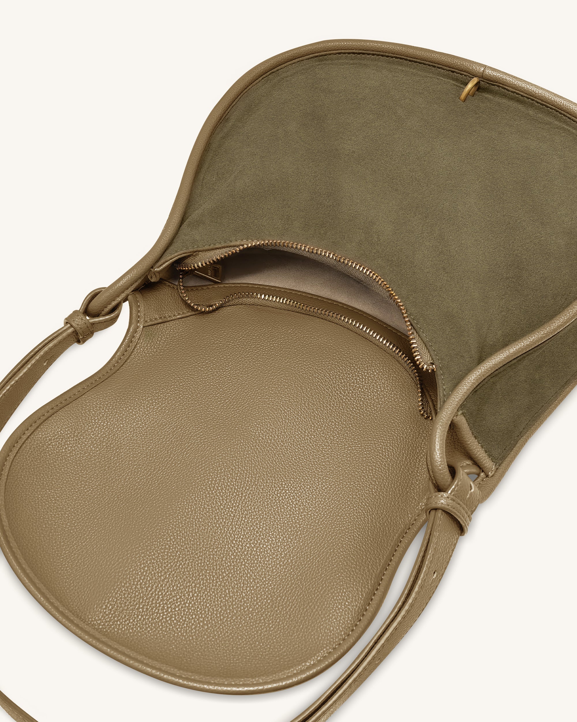 Arla Small Faux Suede Hobo Bag - Olive Green – JW PEI UK
