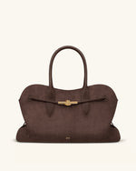 Adele Large Metal Rope Knot Tote Bag - Mocha Brown
