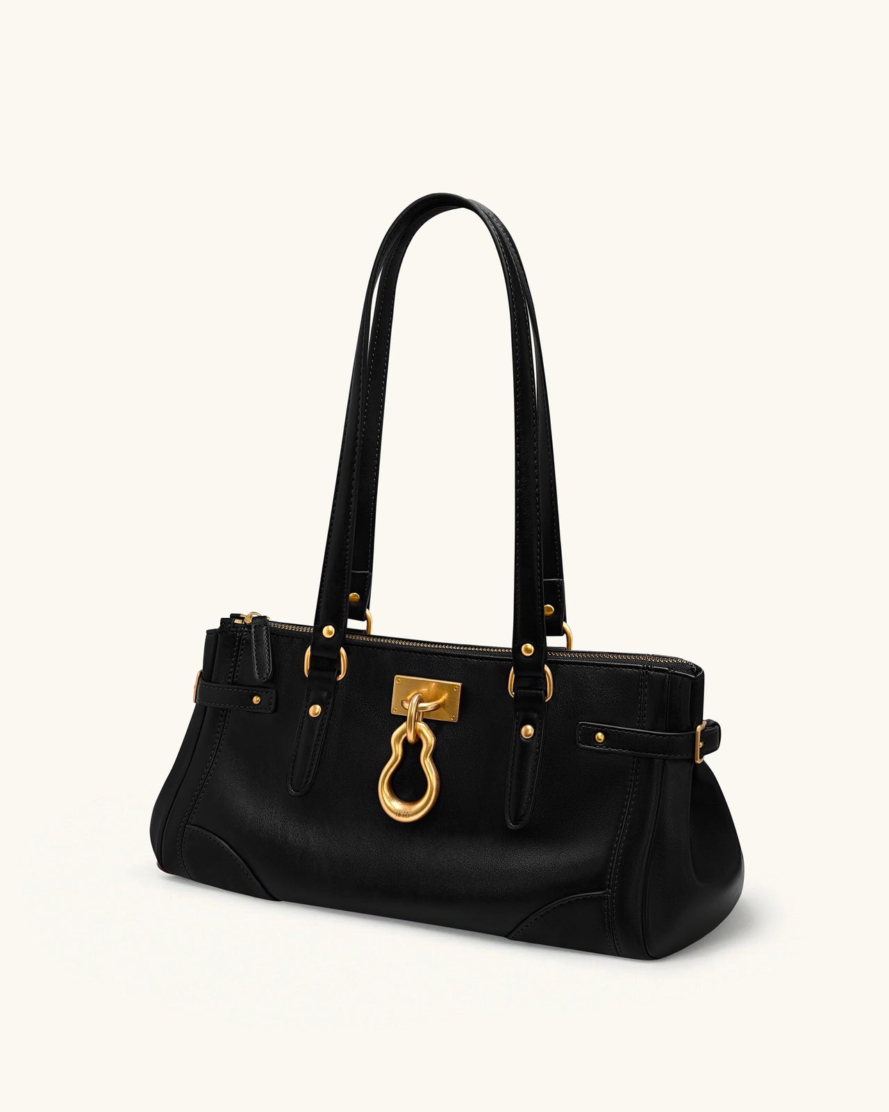 Yvette Elongated Tote Bag - Black