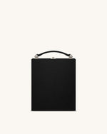 Taya Wine Glass Puppy Pattern Book Shape Clutch Bag - Black