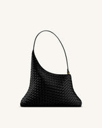 Lyra Woven Shoulder Bag - Black