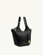 Ines Padlock Tote Bag - Black