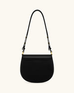 Diana Ring Flap Saddle Bag - Black