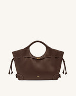 Virelle Drawstring Tote Bag - Brown