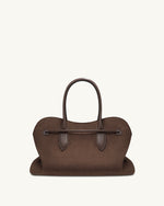 Adele Metal Rope Knot Tote Bag - Mocha Brown