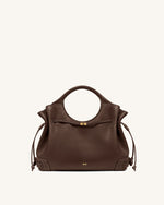 Virelle Drawstring Tote Bag - Brown