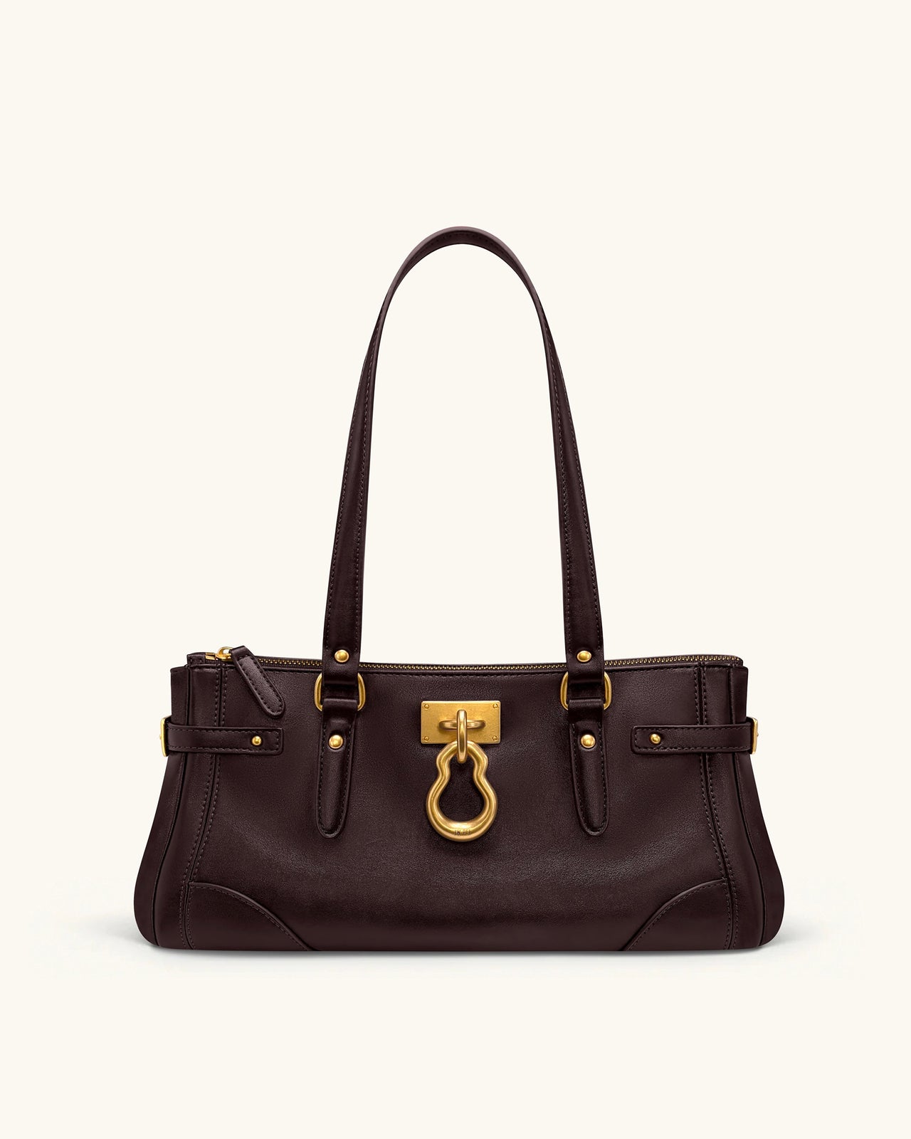 Yvette Elongated Tote Bag - Dark Brown