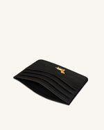 Maeve Dachshund Metal Emblem Card Holder - Black