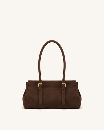 Brielle Faux Suede Tote - Brown