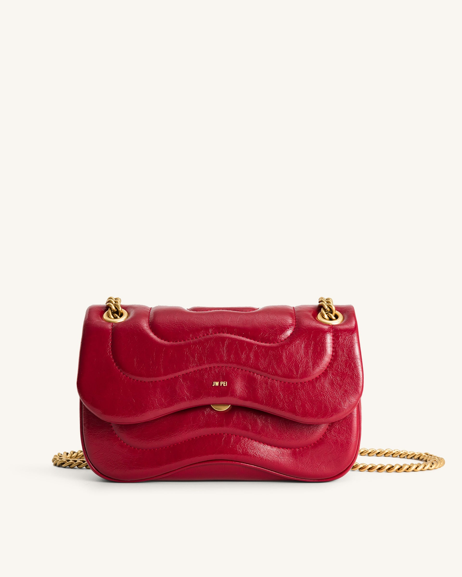 Tina Quilted Chain Crossbody Claret