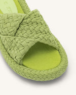 Lilah Woven Platform Sandal - Lime Green