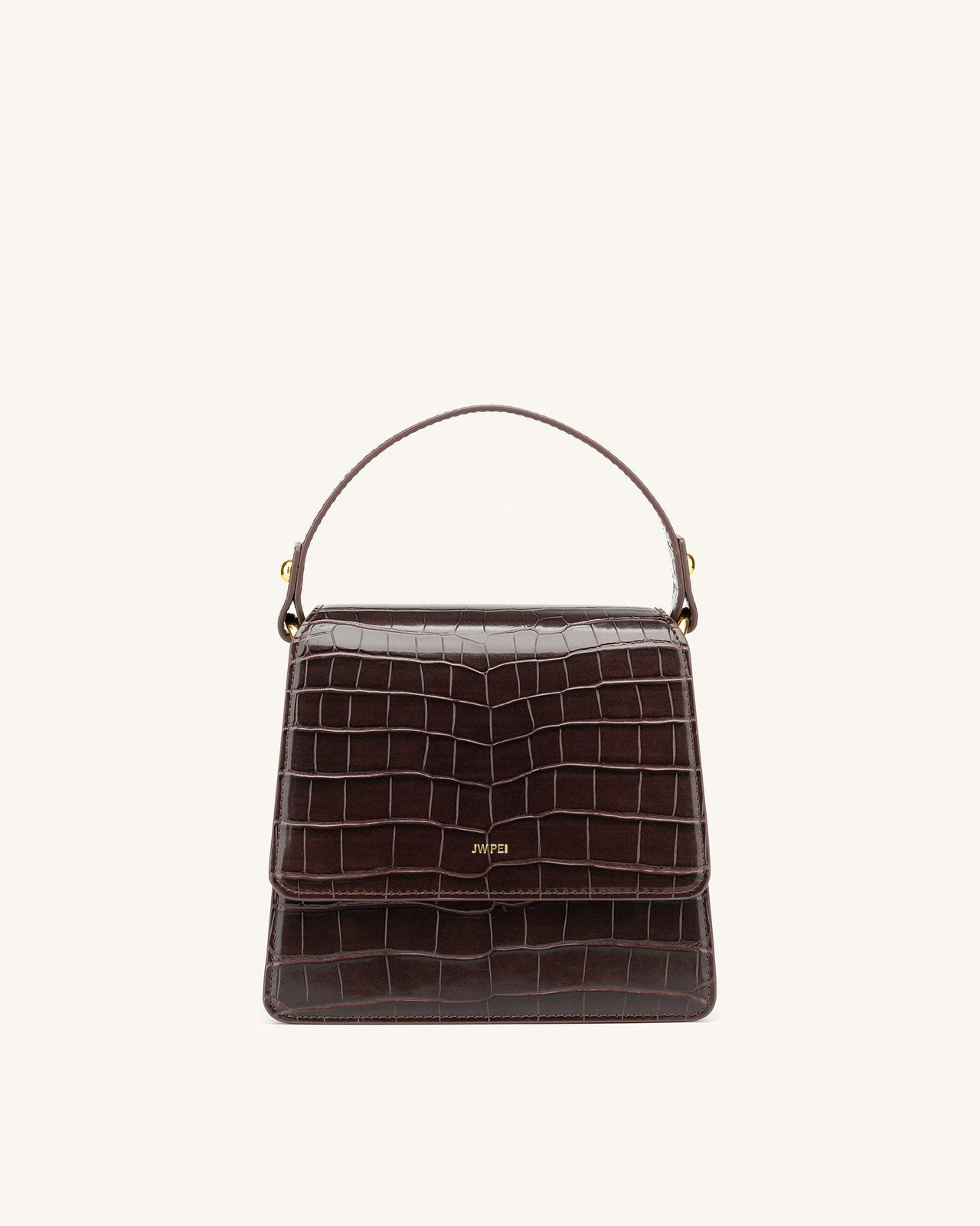 The Fae Top Handle Bag - Nutella Croc