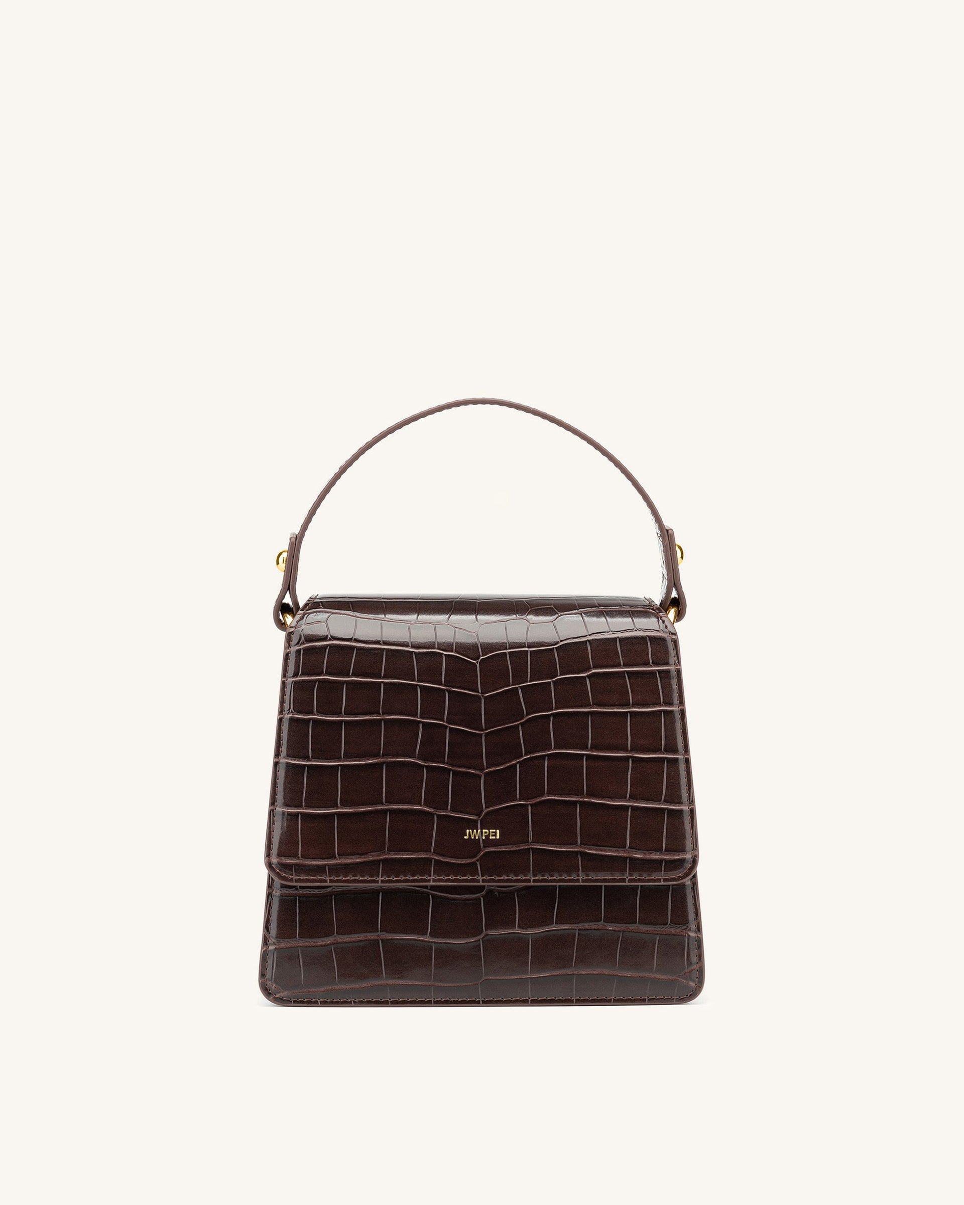 Fae Top Handle Bag Nutella Croc