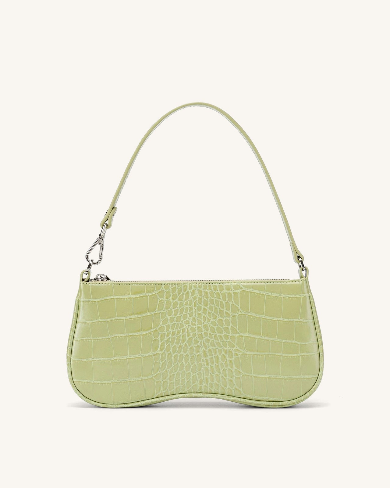 Eva Shoulder Bag - Sage Green Croc