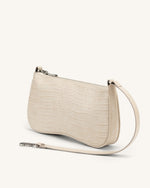 Eva Shoulder Bag - Ivory Croc