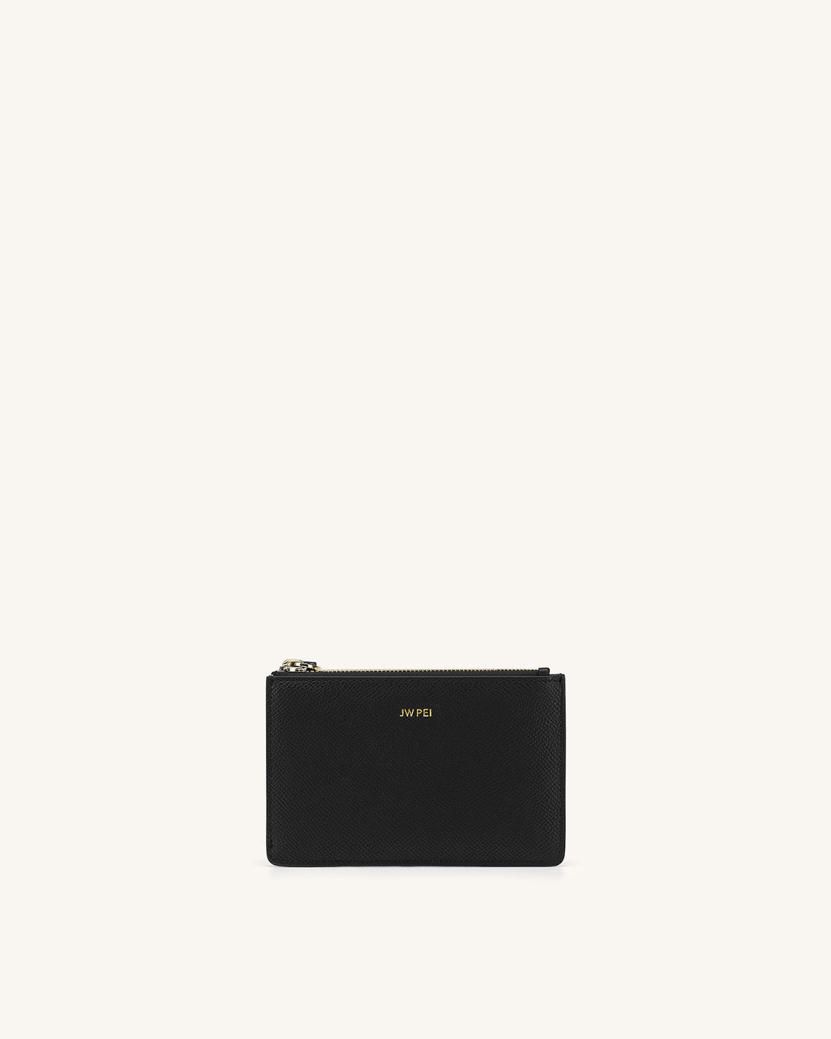 Quinn Zipped Card Holder Grained Vegan Leather