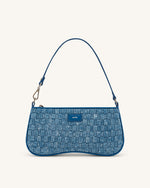 Eva Shoulder Bag - Blue Denim Weave