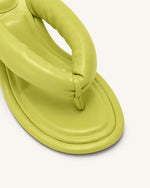 Talia Puffed Sandal - Lime Green