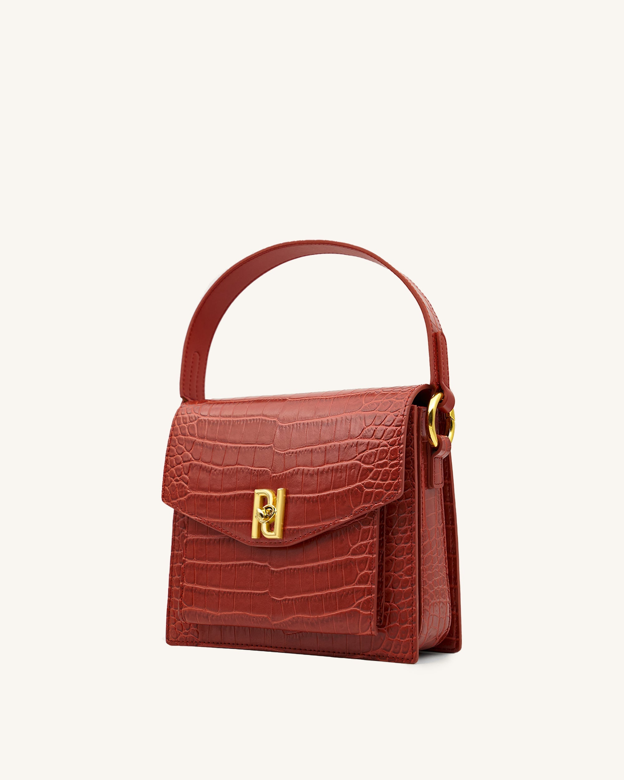 Lucy Bag - Wine Red Croc - JW PEI