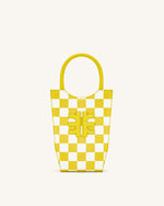 FEI Checkerboard Phone Bag - Yellow & White