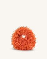 Abacus Faux Fur Mini Top Handle Bag - Orange
