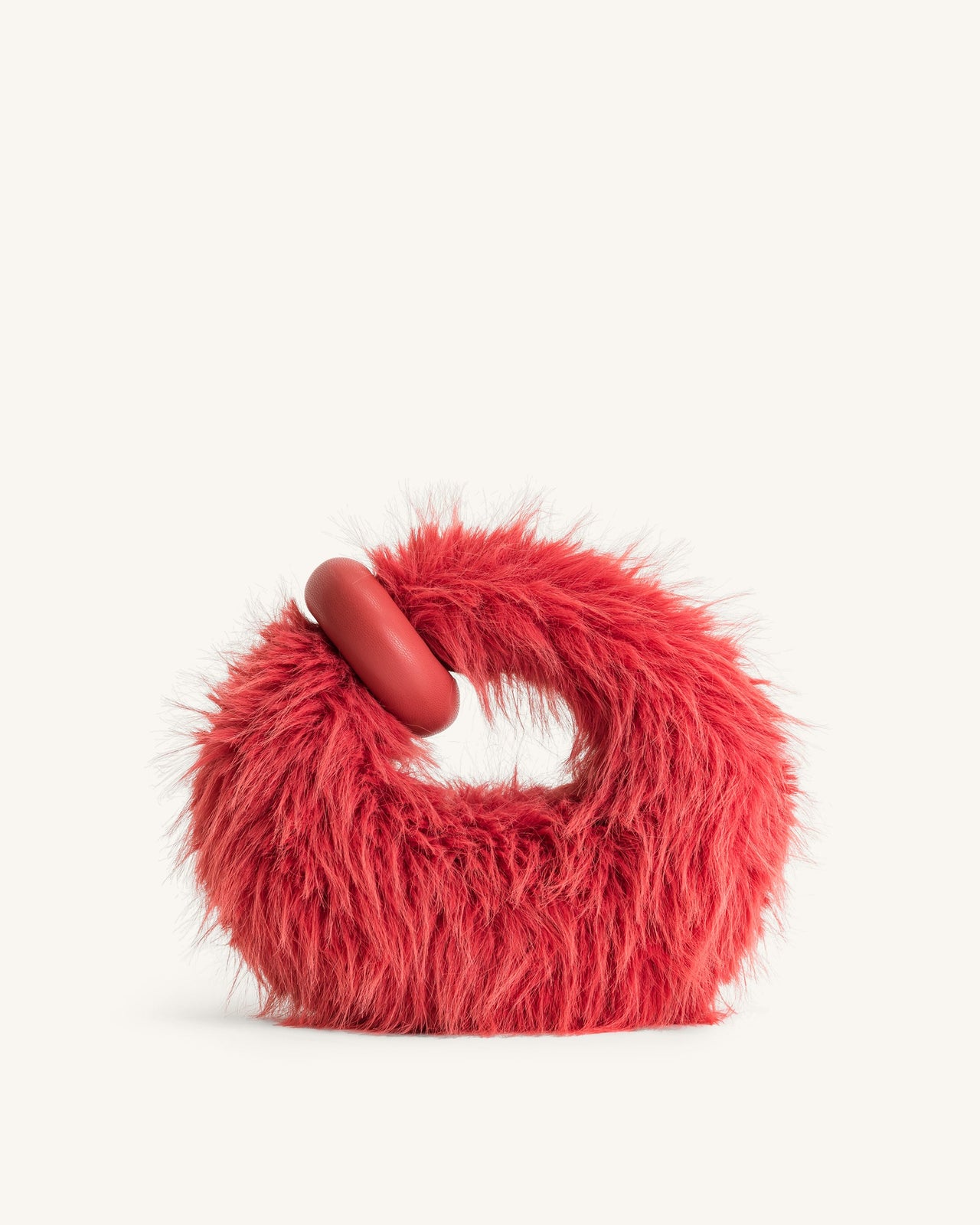 Abacus Faux Fur Mini Top Handle Bag - Light Magenta