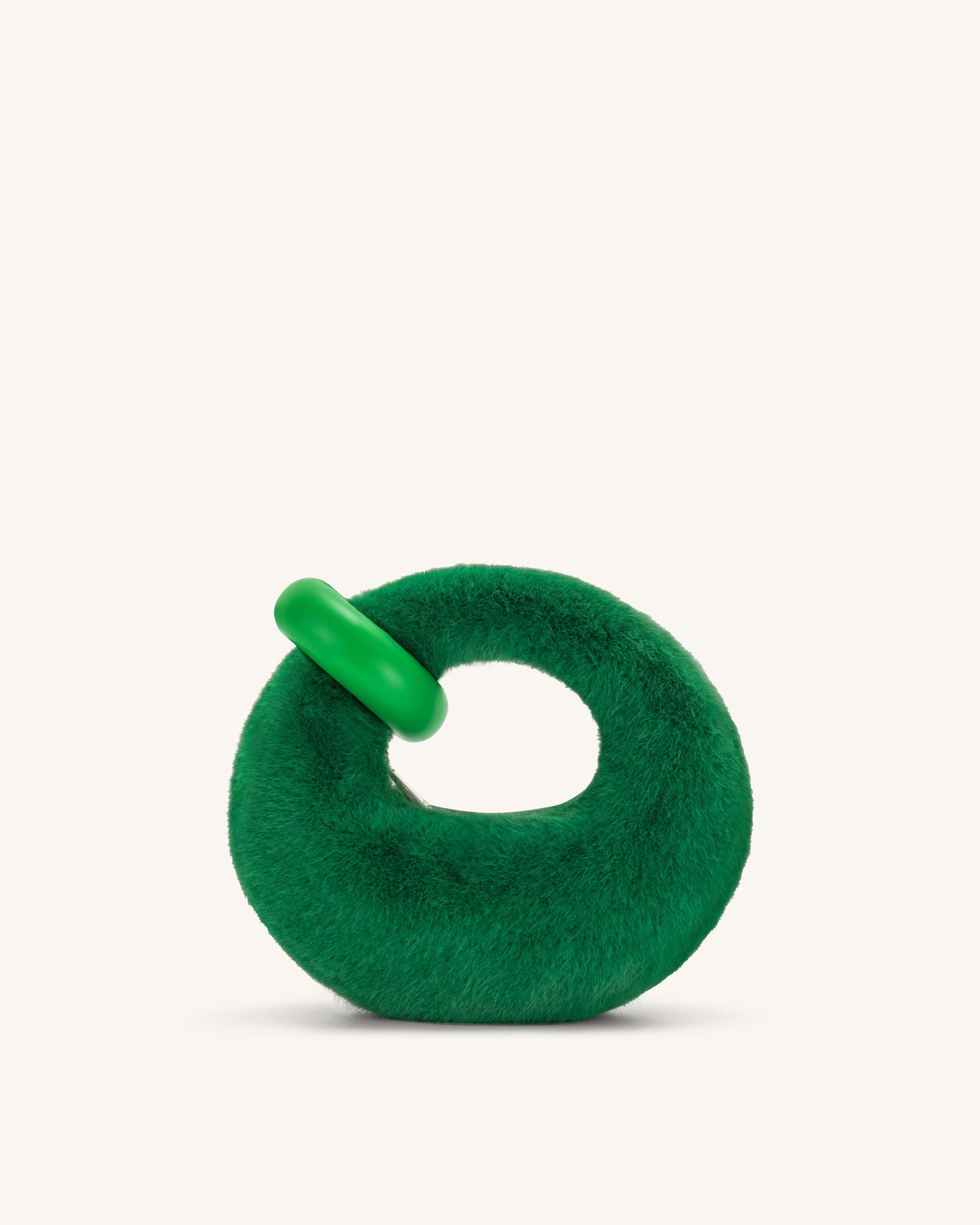 Abacus Faux Fur Mini Top Handle Bag Grass
