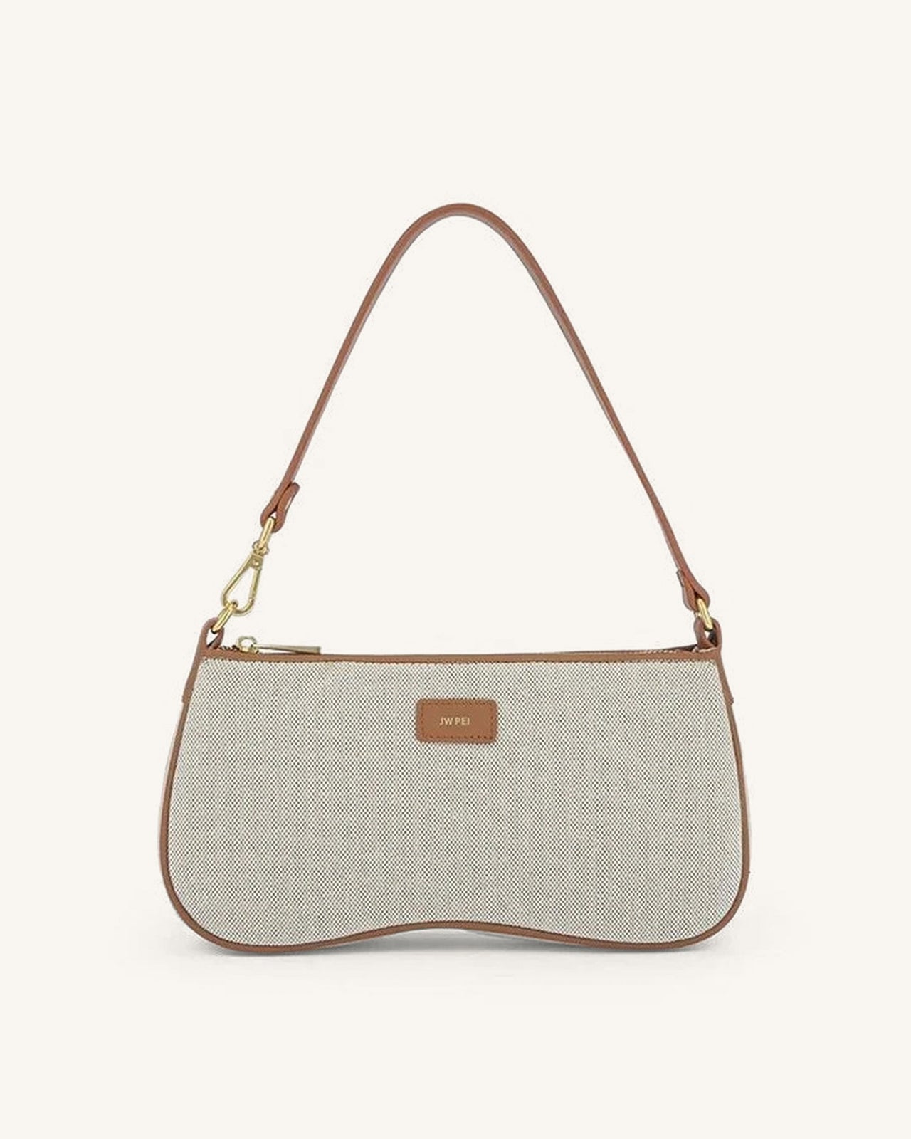 Eva Shoulder Bag - Beige Canvas