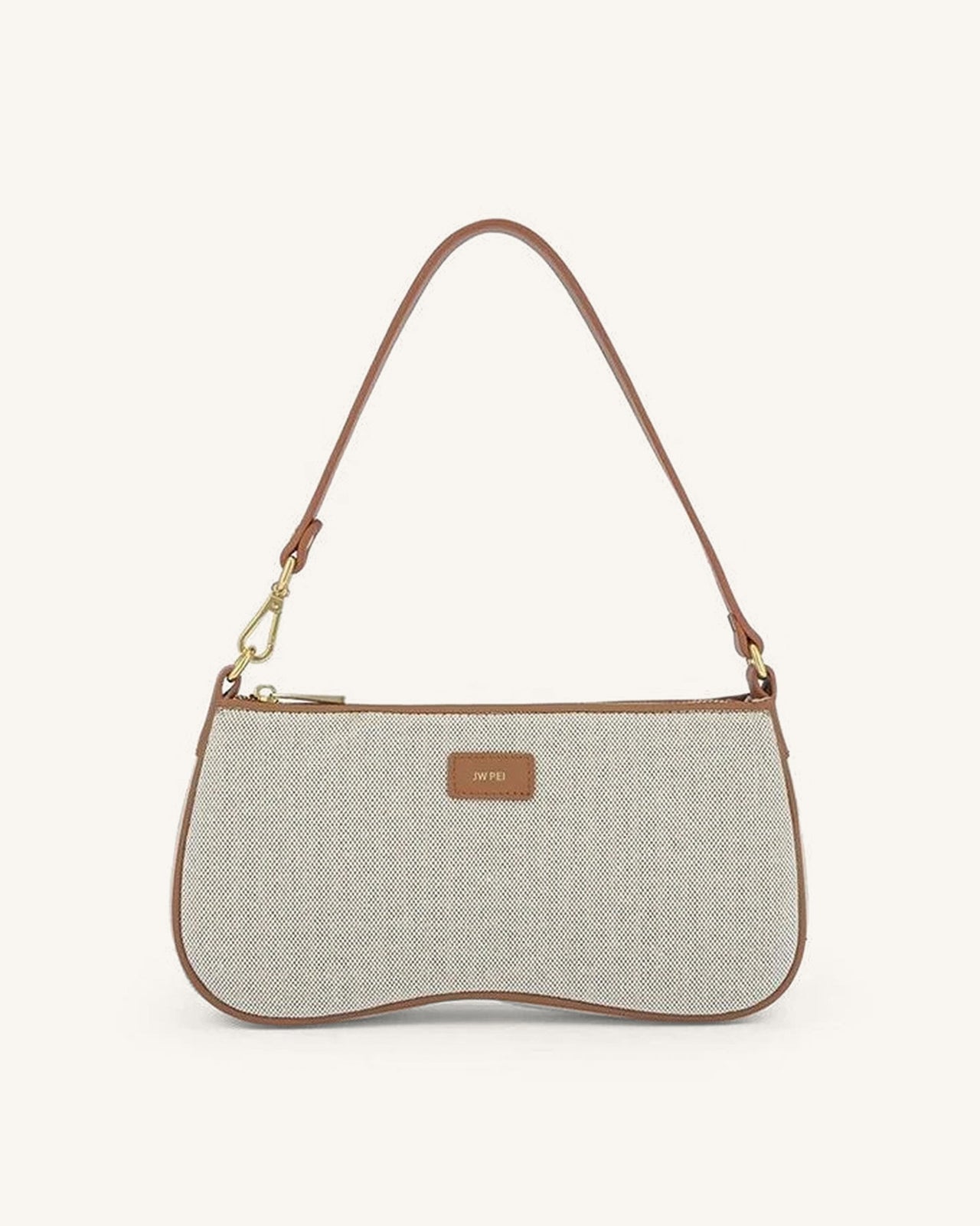 Eva Shoulder Bag - Beige Canvas