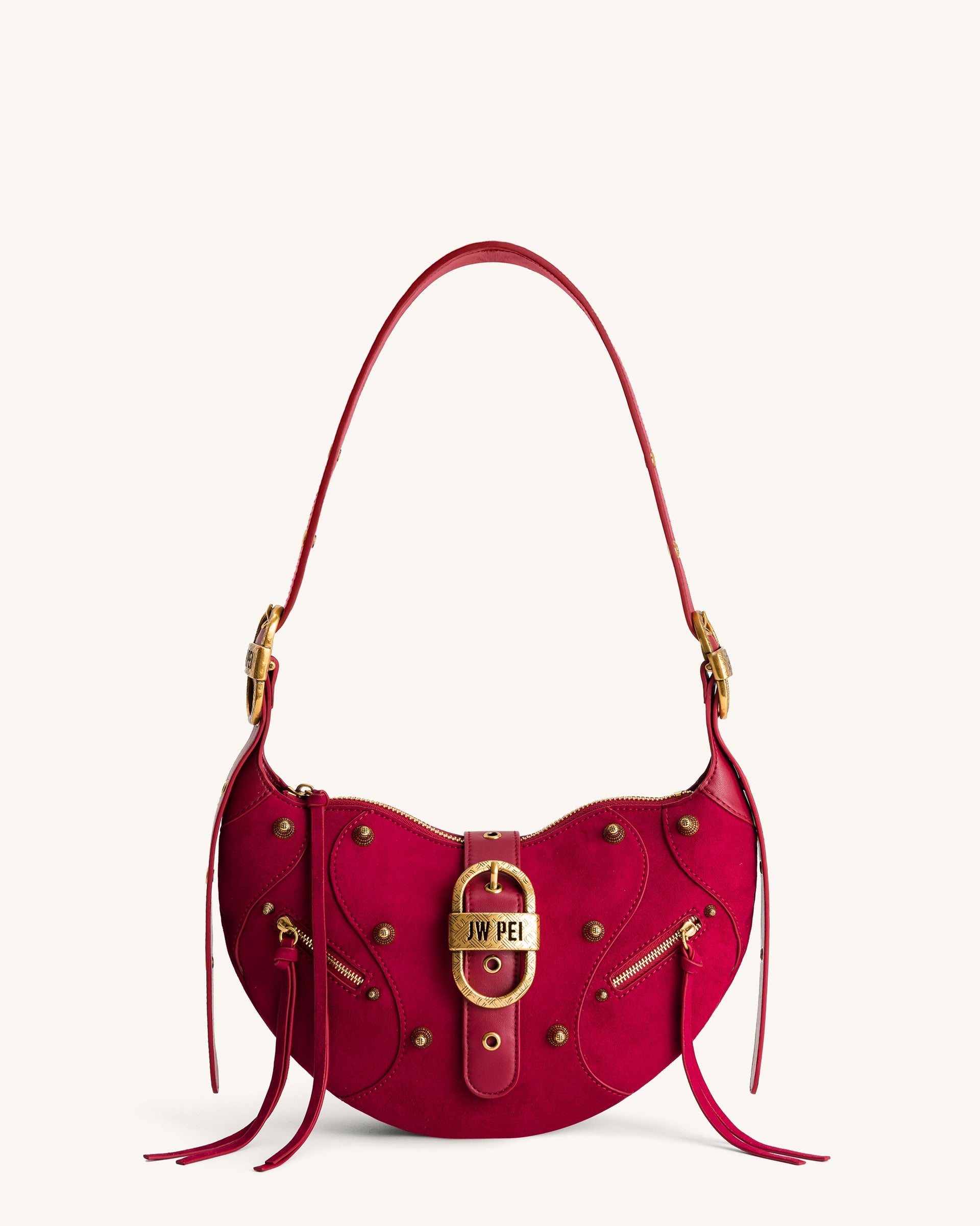 Tessa Suede Shoulder Bag Deep