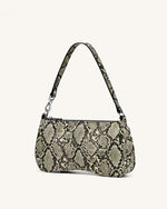 Eva Shoulder Bag - Natural Snake Embossed