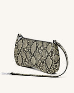Eva Shoulder Bag - Natural Snake Embossed