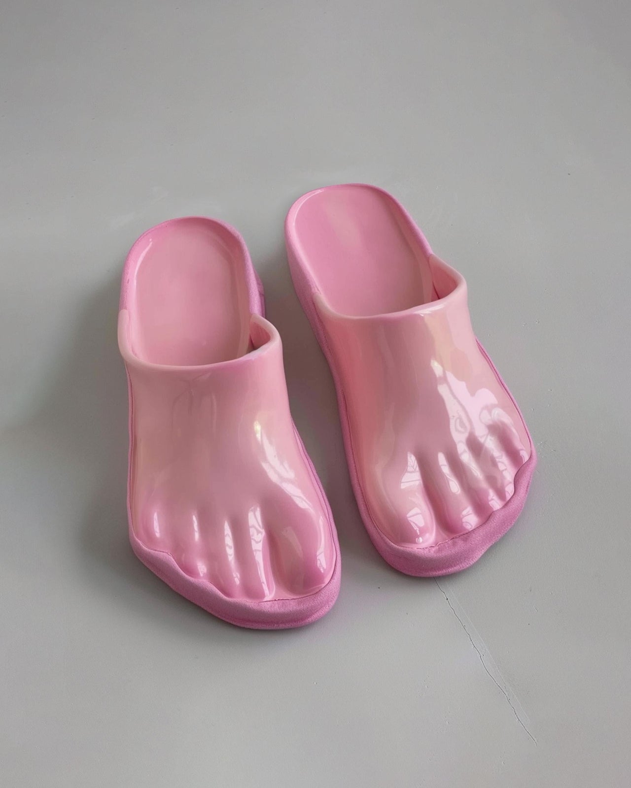 Hayley Toe Model Flat Mules - Pink