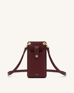 Quinn Phone Bag - Burgundy Grained Vegan Leather