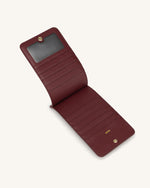 Quinn Phone Bag - Burgundy Grained Vegan Leather
