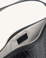 Eva Shoulder Bag - Black Croc