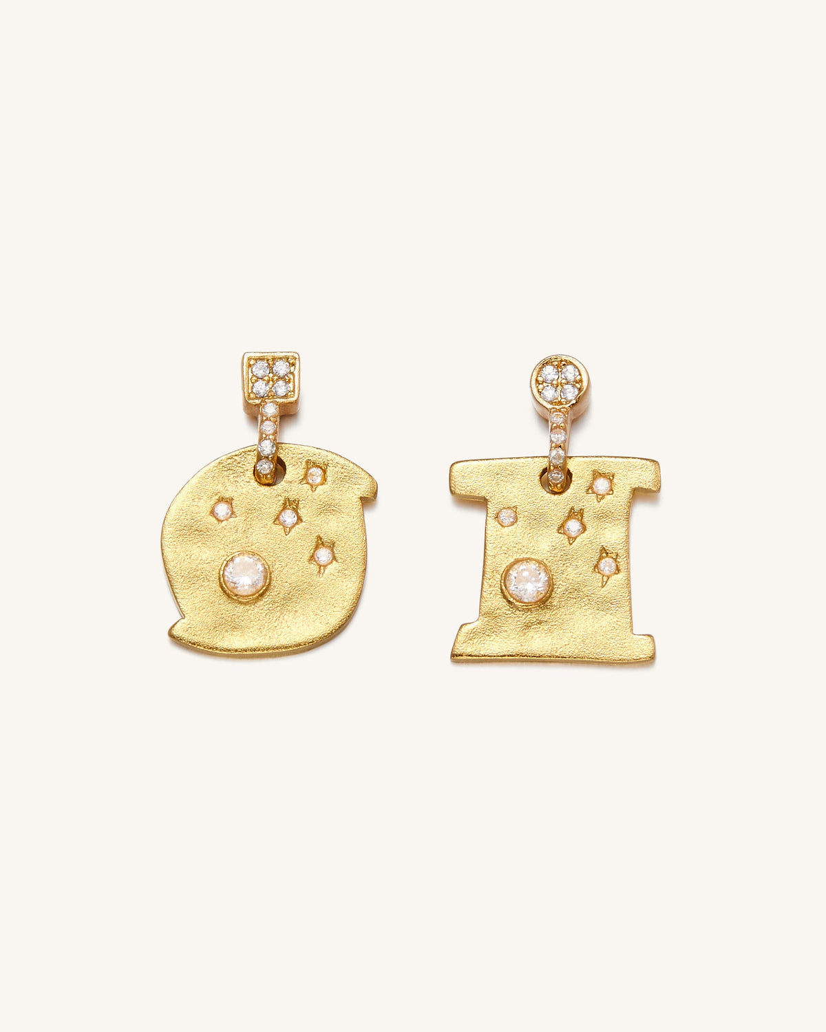 Cosmos Earrings 18ct Gold Plated & Zircon
