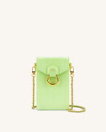 Lola Chain Phone Case - Lime Green Lizard