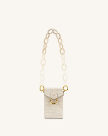 Mya Gradient Acrylic Chain Strap - Ivory