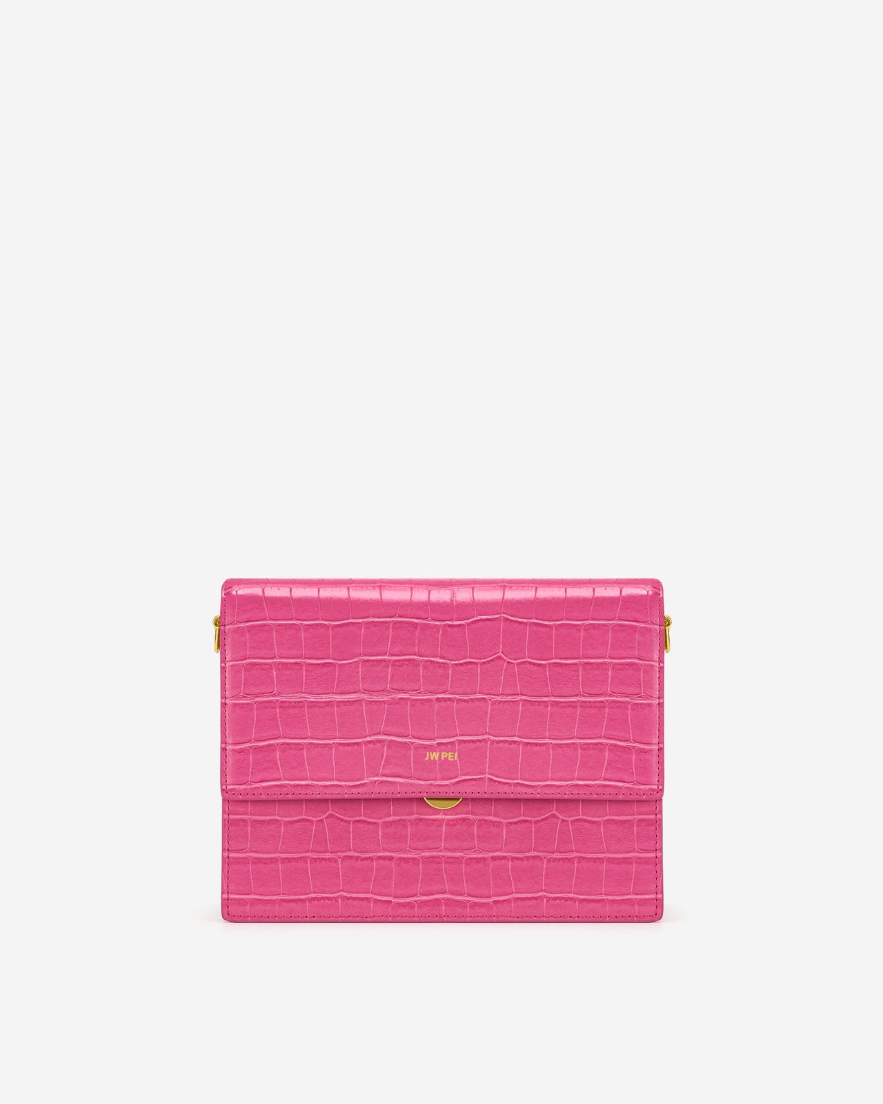 Mini Flap Bag - Rose Red Croc
