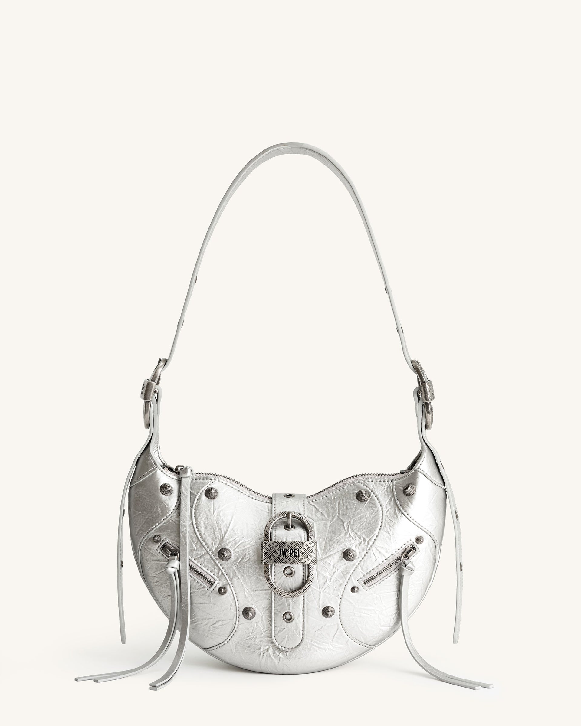 Tessa Metallic Pleating Shoulder Bag