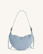 Women's Tessa Denim Embossed Shoulder Bag - Blue