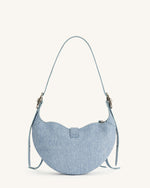 Women's Tessa Denim Embossed Shoulder bag - Blue